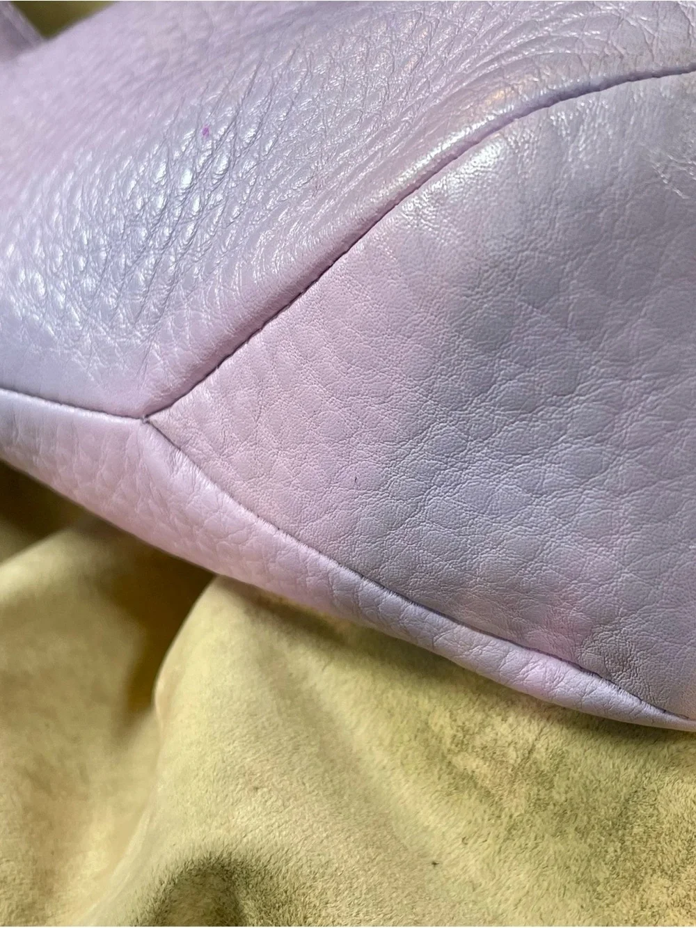 Coach Lavender Pebbled Leather Hobo Bag